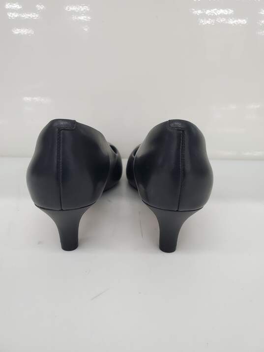 Women Clanks Black leather Heels Size-9.5 New image number 4