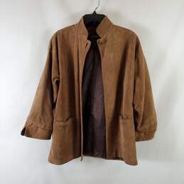 Jordache Men Brown Leather Suede Jacket L