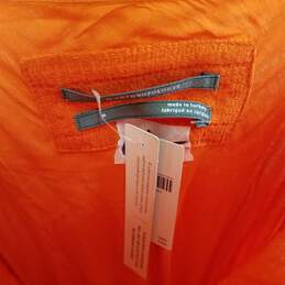Anthropologie bright orange crochet lace sleeveless midi dress with slip M nwt alternative image