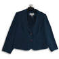 Womens Blue Long Sleeve Notch Lapel Flap Pocket Two Button Blazer Size 16W image number 1
