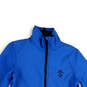 NWT Womens Blue Mock Neck Long Sleeve Welt Pocket Full-Zip Jacket Size 12 image number 3