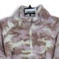 Womens Multicolor Camouflage Long Sleeve Pullover Fleece Jacket Size L image number 3