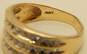 10K Yellow Gold 0.46 CTTW Round Diamond Channel Set Inlay 3 Row Ring 3.3g image number 7