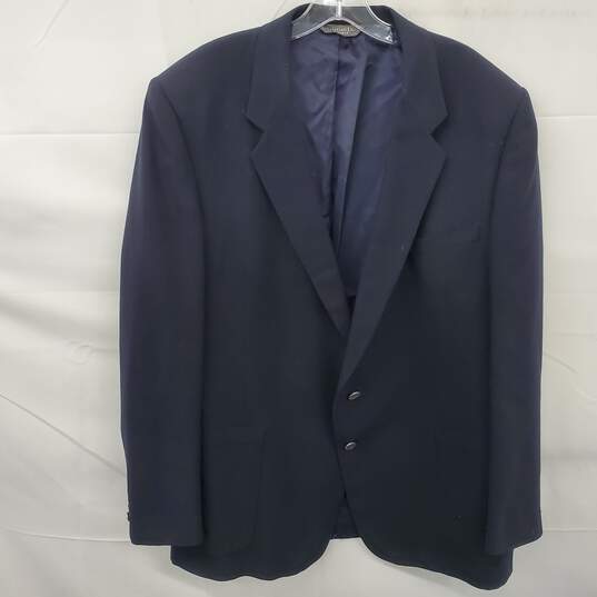 Christian Dior Monsieur Navy Blue Blazer Jacket Men's Size 48 - AUTHENTICATED image number 1
