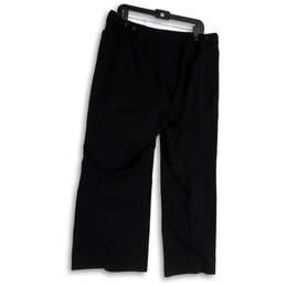 Womens Black Flat Front Pockets Regular Fit Straight Leg Capri Pants Sz 1P alternative image