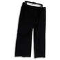 Womens Black Flat Front Pockets Regular Fit Straight Leg Capri Pants Sz 1P image number 2