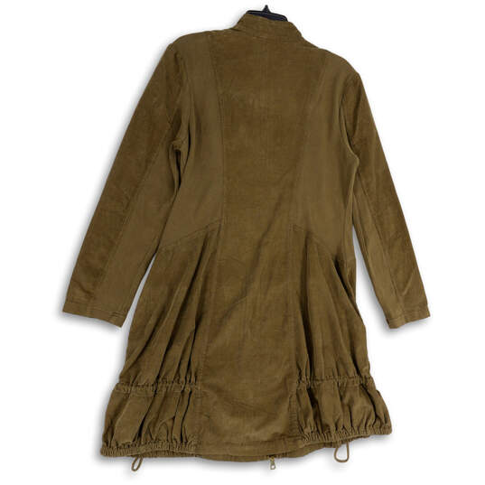 NWT Womens Green Long Sleeve Mock Neck Pockets Full-Zip Jacket Dress Sz XL image number 4