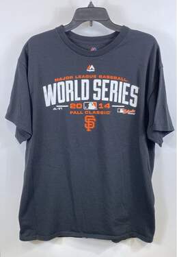 Majestic Mens Black World Series 2014 San Francisco Giants Baseball Shirt Sz XL