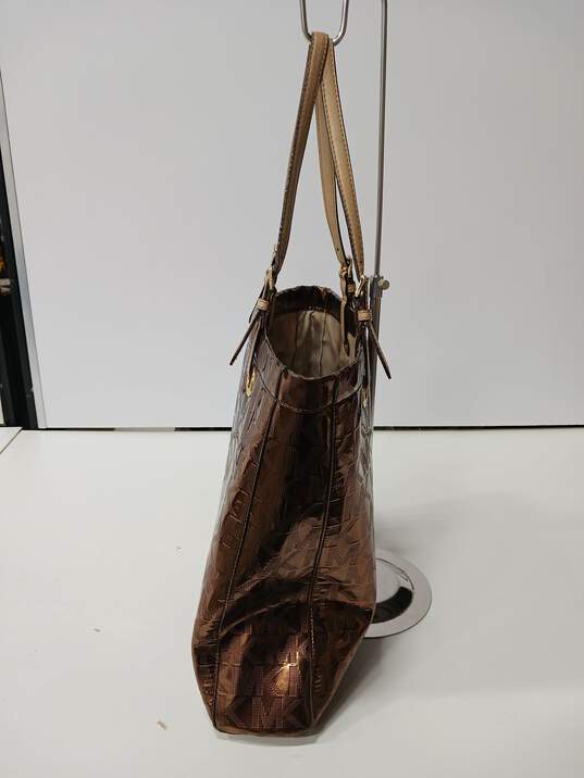 Michael Kors Hobo Handbag Metallic Copper Color image number 2