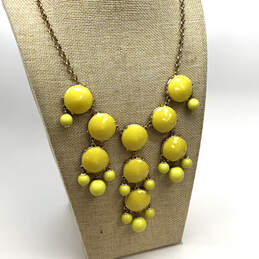 NWT Designer J. Crew Gold-Tone Yellow Faceted Cabochon Statement Necklace