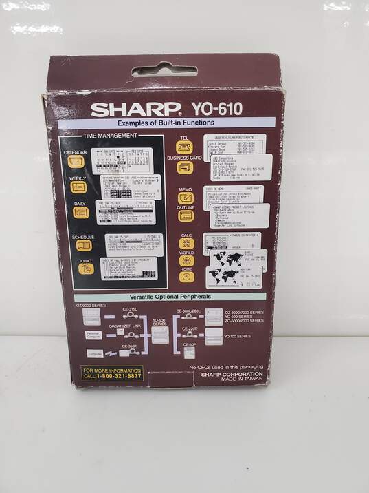 VTG Sharp YO-610 Electronic Organizer 128KB Untested image number 2