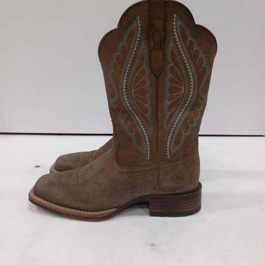 Ariat Women's Brown Leather Square Toe Western Boots 7B image number 3