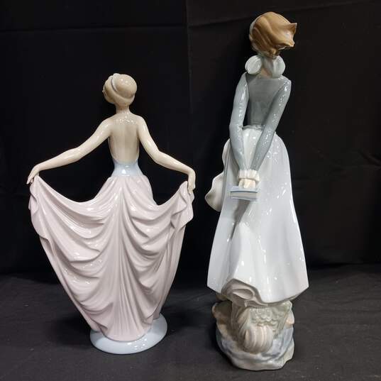Pair of Lladro Daisa Porcelain Figurines Dancer & Gentle Breeze image number 2