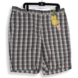 NWT Tommy Bahama Mens Multicolor Plaid Slash Pocket Chino Shorts Size 40