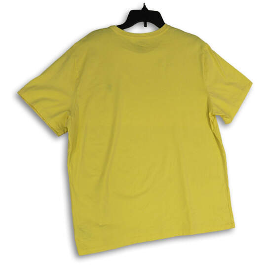 Womens Yellow Crew Neck Short Sleeve Pullover T-Shirt Size XL image number 4