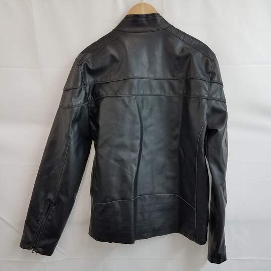 Street Legal leather zip up moto jacket black M image number 2