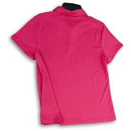 NWT Womens Pink Short Sleeve Button Front Dri-Fit Golf Polo Shirt Size L alternative image