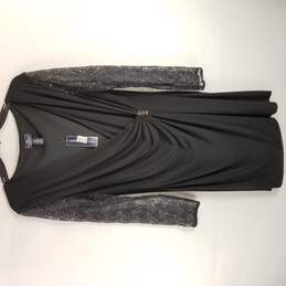 American Living Women Black Long Sleeve Dress Mid Xl 16 NWT
