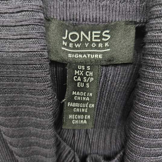 JONES NEW YORK SIGNATURE Gray Yellow Long Sleeve Turtle Neck Sweater image number 5