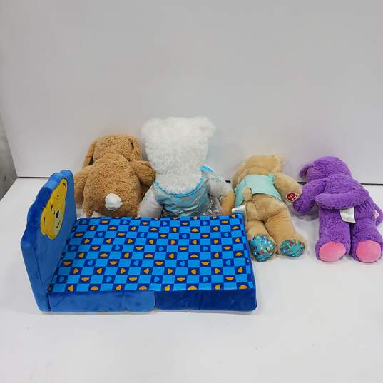 Bundle of 4 Build-a-Bear Plush Toy Animals & Charir image number 2