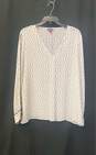 Vince Camuto Women's White Printed Blouse- L image number 1