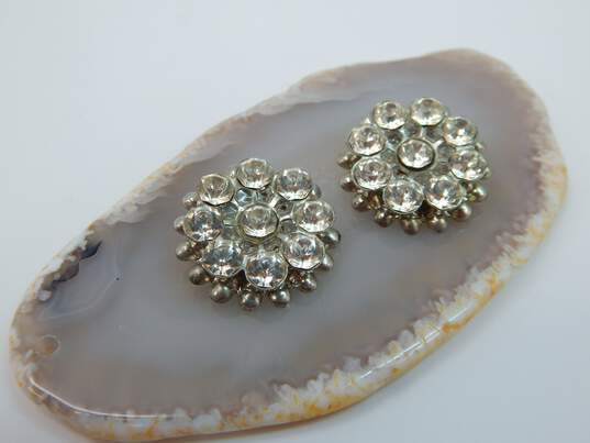 VNTG Faux Pearl & Icy Aurora Borealis Clip-On Earrings Necklaces & Shoe Clips image number 4