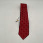 NWT Mens Red Silk  Four-In-Hand Geometric Pointed Designer Neck Tie image number 1