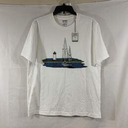 Men's White Jos. A. Bank Sailboat T-Shirt, Sz. M