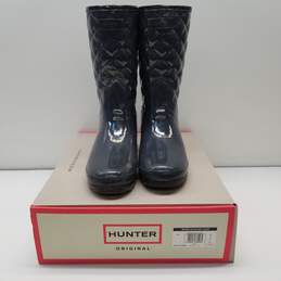 Hunter Refined Gloss Quilt Short Boots Dark Slate 7