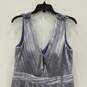 NWT Womens Purple Shimmery Sleeveless V Neck Back Zip Maxi Dress Size 14 image number 3