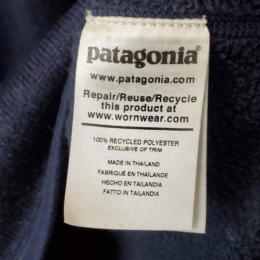 Patagonia Navy Blue 1/4 Zip Fleece Sweatshirt Size M image number 4