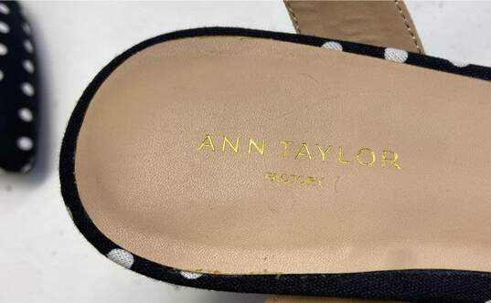 Ann Taylor Chunky Ankle Strap Black/White Polka Dot Pumps Women's Size 8.5 image number 7