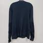 Mens Blue Long Sleeve Elbow Patche Button Front Cardigan Sweater Size 44L image number 2