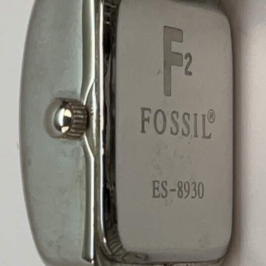 Designer Fossil F2 ES-8930 Silver-Tone Stainless Steel Analog Wristwatch image number 4