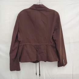 NWT Cabi WM's 100% Cotton Blend Brown Single Button Jacket Size 12 alternative image