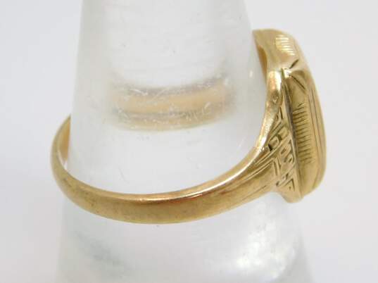 Vintage Balfour 10K Gold Etched Class Ring For Repair 4.0g image number 2
