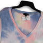 NWT Womens Multicolor Ombre Short Sleeve V-Neck Pullover Blouse Size 22/24 image number 1