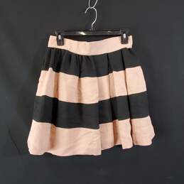 BCBG Women Blk/Pink Stripe Mini Skirt Sz 6