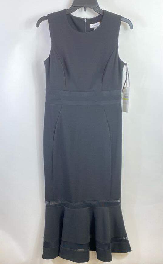 Calvin Klein Black Tiered Maxi Sheath Dress - Size 4 image number 1