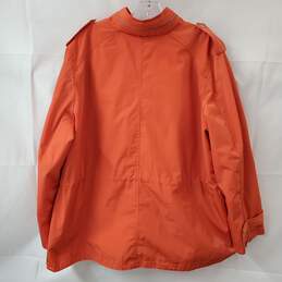 Michael Kors Women's  Orange Windbreaker Rain Jacket Size 1X alternative image