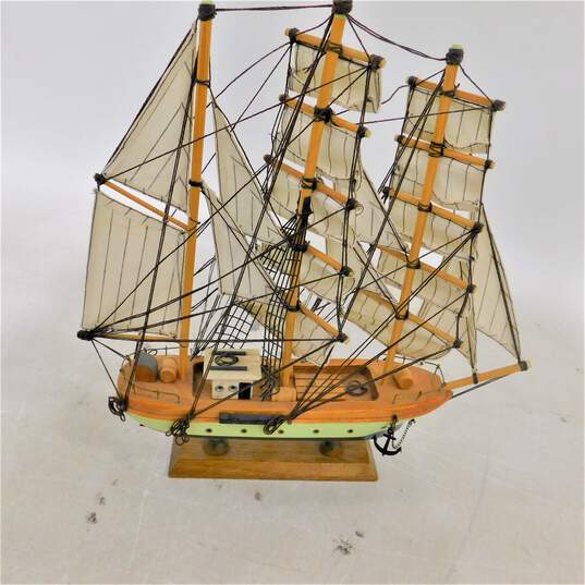 Vintage Gorch Fock Clip Ship Wooden Model image number 2