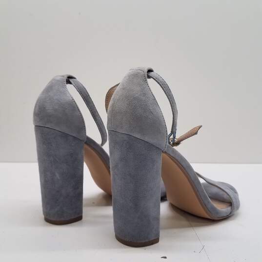 Steve Madden Carrson Grey Suede Ankle Strap Heels Women's Size 10M image number 4