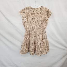 Treasure & Bond Beige Floral Patterned Midi Baby Doll Dress WM Size XXS alternative image