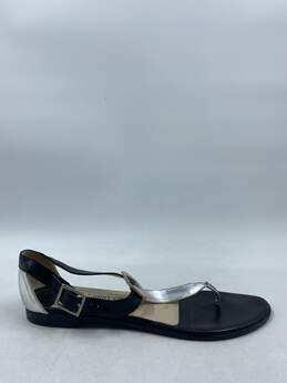 Authentic Jimmy Choo Silver Thong Sandal W 8