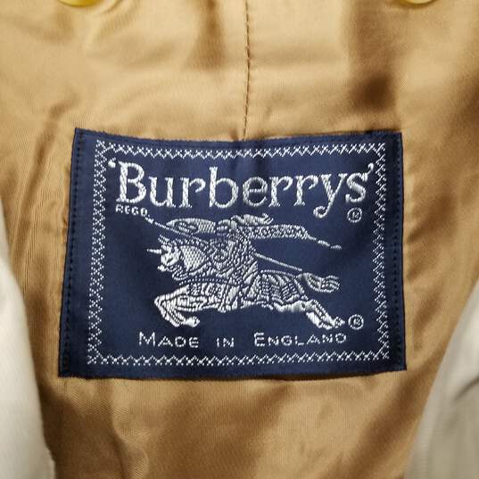 AUTHENTICATED Burberrys Mens Beige Trench Coat w Wool Liner image number 3