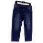 Womens Blue Denim Dark Wash Stretch Pockets Skinny Leg Jeans Size 10/30 image number 1