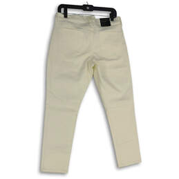 NWT Womens White Denim 5-Pocket Design Skinny Leg Cropped Jeans Size 30/10R alternative image
