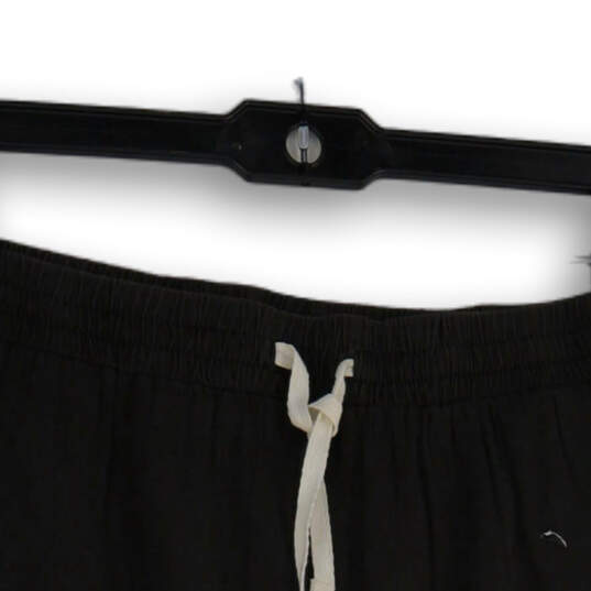 NWT Womens Gray Elastic Waist Drawstring Slash Pocket Sweat shorts Size XL image number 3