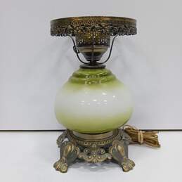 Vintage Ef Industries gone With The  Wind Style Hurricane Parlor Lamp alternative image
