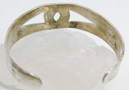 Artisan Taxco Sterling Silver Modernist Cut Out Cuff Bracelet 24.3g alternative image